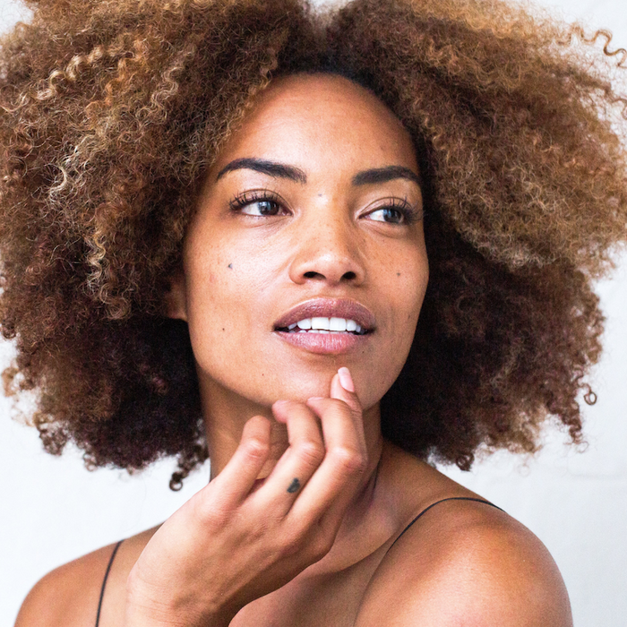 Close up of woman's face