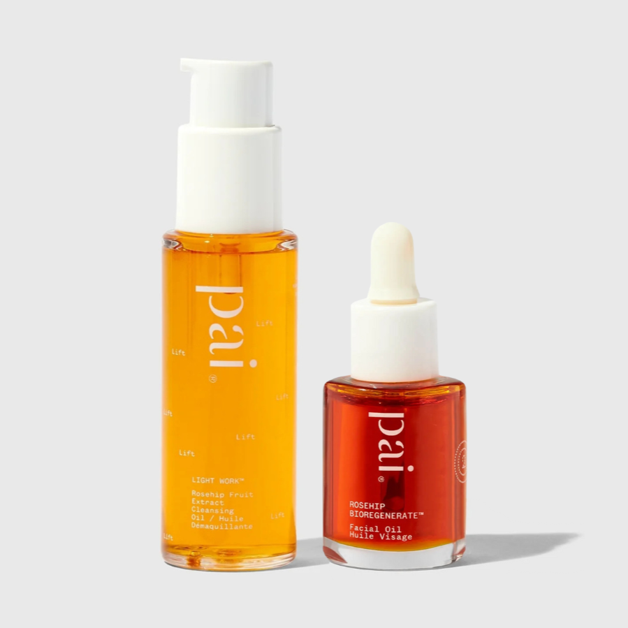 Pai Skincare travel size Light Work Cleansing Oil & Rosehip Bioregenerate™ Oil Gift