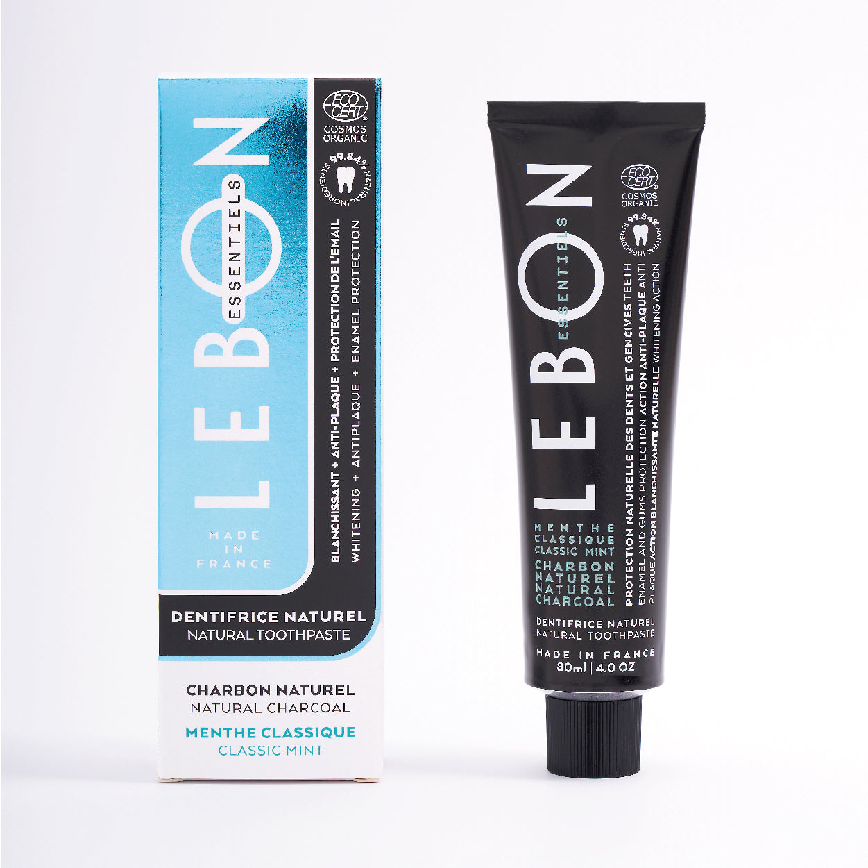 LEBON Classic Mint + Charcoal Toothpaste