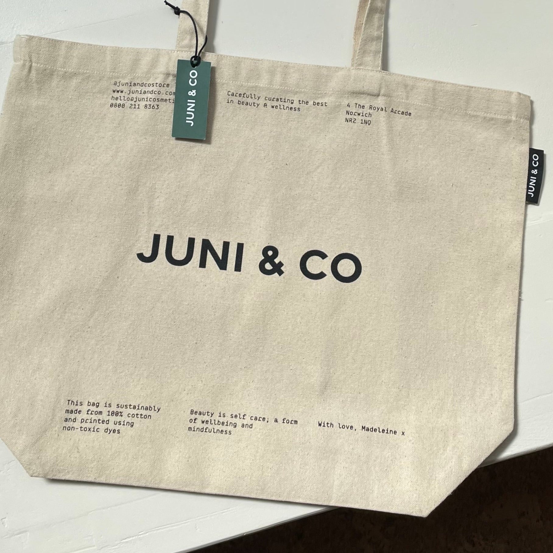 JUNI & CO Sustainably Made Tote Bag